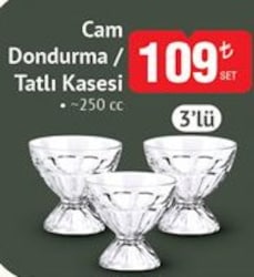 Glass in Love Cam Dondurma/Tatlı Kasesi 250 cc 3'lü 