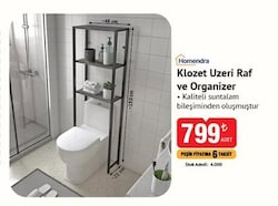 Homendra Klozet Üzeri Raf ve Organizer