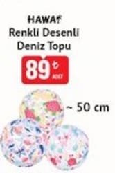 Hawai Renkli Desenli Deniz Topu 50 cm 