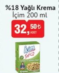 İçim Şef Yemeklik %18 Yağlı 200 ml Krema