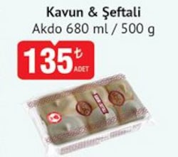 Akdo Kavun&Şeftali 680 ml/500 g