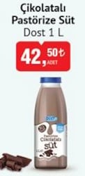 Dost Çikolatalı Pastörize Süt 1 l