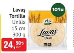 Unlüx Lavaş Tortilla 10'lu 300 g
