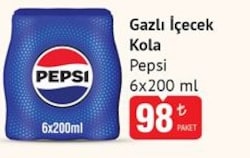 Pepsi Cam Şişe 200 ml 6'lı