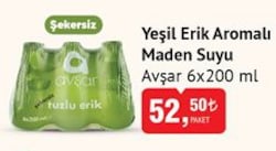 Avşar Yeşil Erik Aromalı Maden Suyu 6x200 ml 