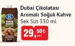 Sek Süt Dubai Çikolatası Aromalı Soğuk Kahve 330 ml 