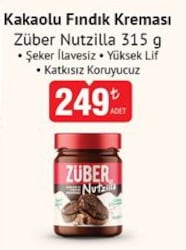 Züber Nutzilla Kakaolu Fındık Kreması 315 gr