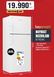 Keysmart KEY 430 BZNF Çift Kapılı No-Frost Buzdolabı