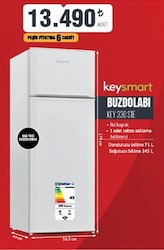 Keysmart KEY 330 ST A+ Çift Kapılı Buzdolabı