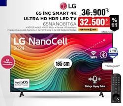 LG NanoCell 65NANO81T6A 4K Ultra HD 65' 165 Ekran Uydu Alıcılı webOS Smart LED TV
