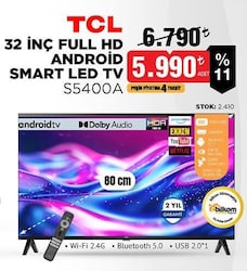 TCL S5400A 32 inç Full HD Android Smart Led Tv 
