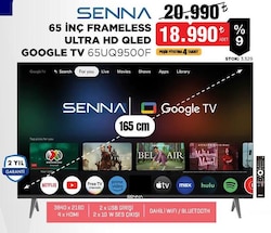 Senna 65UQ9500F 4K Ultra HD 65' 165 Ekran Uydu Alıcılı Google Smart LED TV
