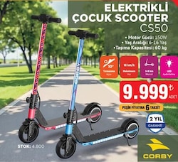 Corby CS50 Elektrikli Çocuk Scooter