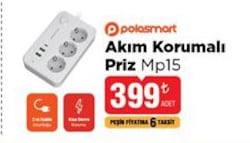 Polosmart MP15 Akım Korumalı Priz