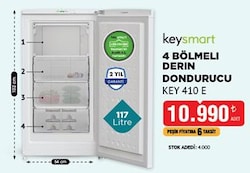 Keysmart KEY 410 4 Çekmeceli Derin Dondurucu