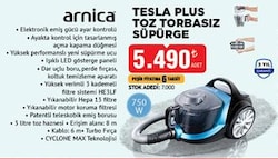 Arnica Tesla Plus ET14330 750 W Toz Torbasız Süpürge