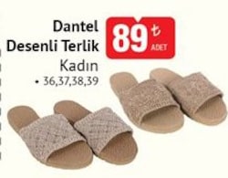 Dantel Desenli Terlik Kadın 