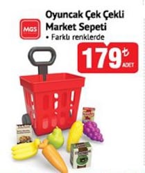 MGS OYUNCAK Çek-Çek Alışveriş Arabası