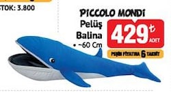 Piccolo Mondi Pelüş Balina 60 cm