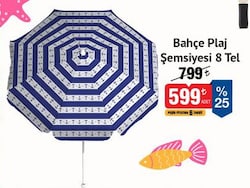 Bahçe Plaj Şemsiyesi 8 Tel 