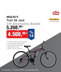 Mounty V 21 Vites 26 Jant Erkek Dağ Bisikleti