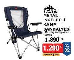 North Pacific Metal İskeletli Kamp Sandalyesi