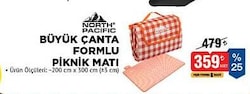 North Pacific Büyük Piknik Matı - Çanta Formlu