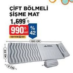 North Pacific Çift Bölmeli Şişme Mat 