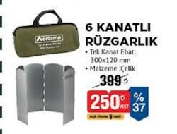 Orcamp RZ-306 30x12 cm 6 Kanatlı Rüzgarlık