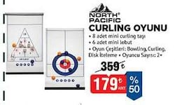 North Pacific 3 IN 1 Curling Masa Oyunu