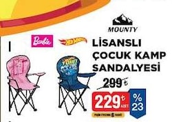 Mounty Lisanslı Çocuk Kamp Sandalyesi 
