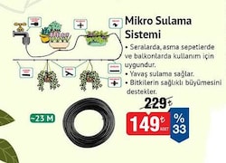 Mikro Sulama Sistemi 23 M 