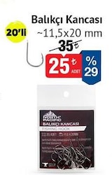 Balıkçı Kancası 11.5x20 mm 20'li 