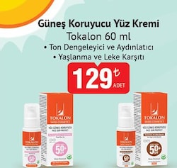 Tokalon 60 ml 50 Faktör Yüz Güneş Kremi