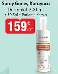Dermokil Çok Yönlü Yüksek Koruyucu 50 Faktör Güneş Spreyi 200 ml