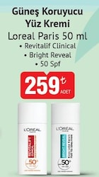 L'Oreal Paris Revitalift Clinical 50 ml 50 Faktör Güneş Kremi