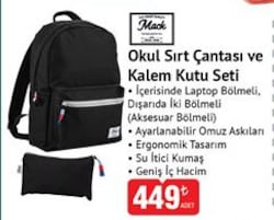 Mack Okul Sırt Çantası ve Kalem Kutu Seti