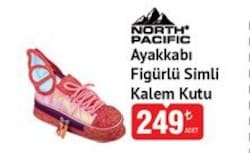 North Pacific Ayakkabı Figürlü Simli Kalem Kutu 