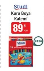 Studi 24 Renk Kuru Boya Kalemi
