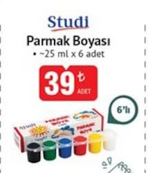 Studi Parmak Boyası 6'lı