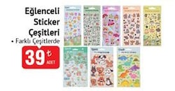 Studi Eğlenceli Sticker Çeşitleri/Adet