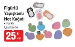 Studi Figürlü Yapışkanlı Not Kağıdı Çeşitleri/Adet