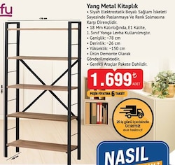 Pafu Yang Metal Kitaplık 