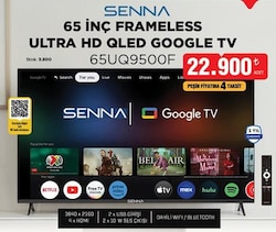 Senna 65UQ9500F 4K Ultra HD 65' 165 Ekran Uydu Alıcılı Google Smart LED TV