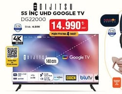 Dijitsu 55 DG 22000 4K Ultra HD 55' 140 Ekran Uydu Alıcılı Google Smart LED TV