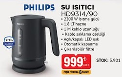 Philips 1000 Serisi HD9314/90 2200 W 1.7 lt Kettle