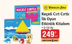 yükselen zeka 6-16 Ay İlk Cırt Cırtlı Keçeli Etkinlik Kitabım - İlk Oyun Kitabım