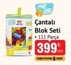 SmartLand Çantalı Blok Seti 111 Parça 