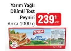 Anka Yarım Yağlı Dilimli Tost Peyniri 1000 g