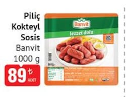 Banvit 1 kg Kokteyl Piliç Sosis